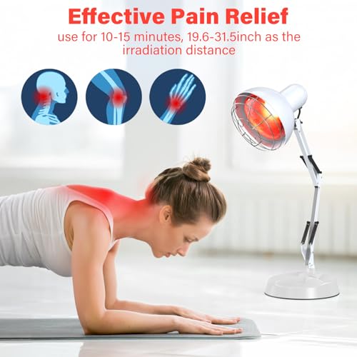 Near Infrared Lamp, Infrared Therapy Bulb Heat Lamp Red Light Therapy for Body Joint Pain and Muscle Aches Infrared Light Home Use Device