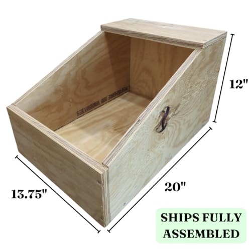 XL Rabbit Nest Box – Heavy-Duty Wood – Large & Giant Rabbit Breeds – Perfect for Nesting & Breeding Rabbits and Small Animals