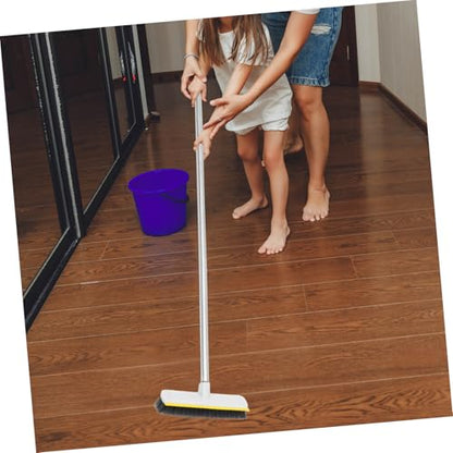 KICHOUSE Long Handle Stiff Scrubbing Brush Heavy Duty Broom for Indoor Cleaning for Bathroom Kitchen and Outdoor Use Hard Bristles for Stubborn Stains and Versatile Cleaning Tasks