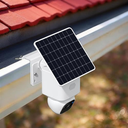 Gutter Mount Bracket Compatible with Solocam S340/E30, No Drill Installation, Stainless Steel Gutter Mount for Security Camera, Security Camera Holder (2 Pack-White) - size: 2 PACK-WHITE