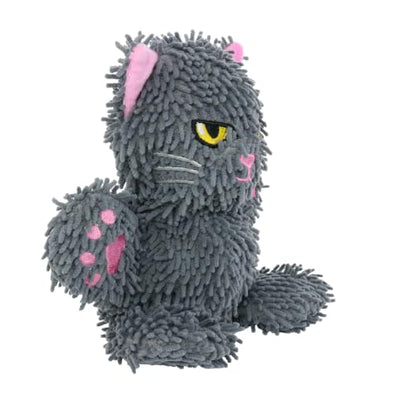 MIGHTY Tuffy 2 Pack Microfiber Medium Ball Cat Dog Toy | Ultra Durable Plush Toy with Multiple Layers & Reinforced Seams , Washable and Floats , Mighty® Construction - color: 2PK Grey Cat