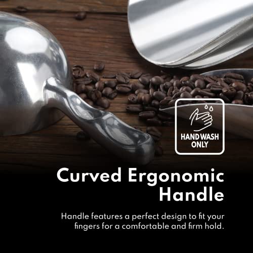 New Star Foodservice 34608 One-Piece Cast Aluminum Round Bottom Bar Ice Flour Utility Scoop, 85-Ounce, Silver (Hand Wash Only) - size: 85-Ounce