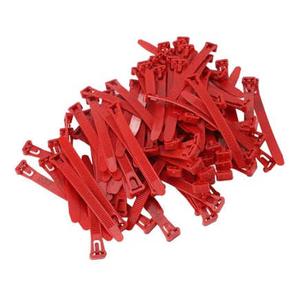 SUNGOOYUE Chicken Leg Bands, Plastic Poultry Identification Rings with Adjustable fadeless Numbered Engraving, for Duck Goose Chicken Management (Red) - color: Red