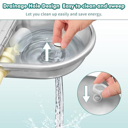 Automatic Water Dispenser for Dogs, 304 Steel Float Valve Pet Water Bowl. | 2.5L Capacity, Wall Mounted, for Large Dogs, Chickens, Horses, Easy Clean Drain, Anti-Spill Valve, Outdoor Farm & Yard