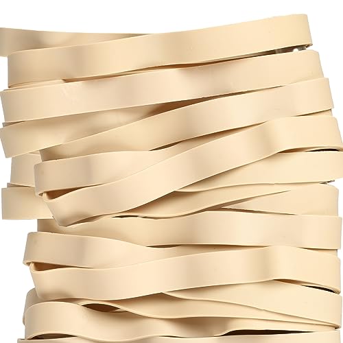 AIWOQI Rubber Bands Size#107 Heavy Duty Big Wide rubber band 30PCS Elastic Bands for Office Supply Trash Can File Folders Litter Box Rubber Bands (Light brown) - color: Light brown