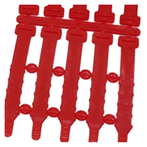 200 Pcs Farm Animal Foot Ring Chicken Quail Pigeon 5 Colors Pet Bird Soft Quality PVC(Red) - color: Red