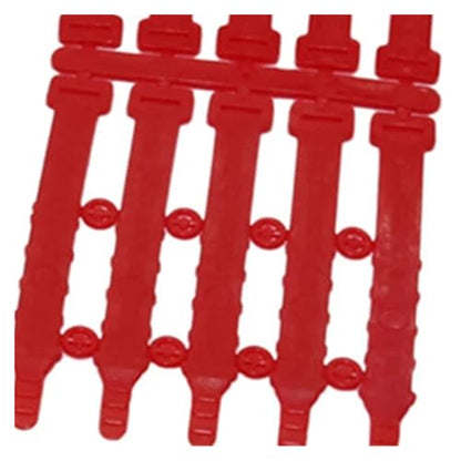 200 Pcs Farm Animal Foot Ring Chicken Quail Pigeon 5 Colors Pet Bird Soft Quality PVC(Red) - color: Red