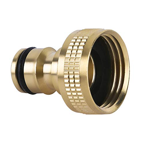 HQMPC Male Garden Hose Quick Connect Solid Brass Quick Connector Garden Hose Fitting Water Hose Connectors 3/4 inch GHT (4 Female+ 4Male) - size: 4 Sets