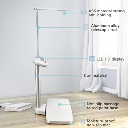 Digital Medical Scale,Professional Height and Weight Physicians Scale for Hospital, School, Beauty Salon.Measuring Range: 0.44 lbs - 400 lbs,2.3 ft - 6.9 ft. - size: 400lbs