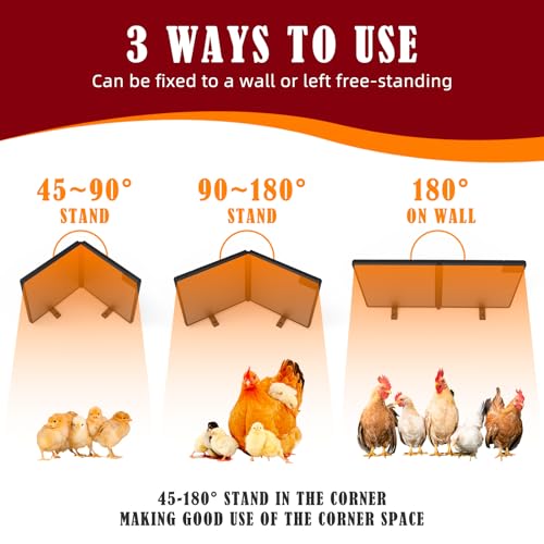 Chicken Coop Heater for Winter with Remote APP Control, 30''x12'' Large Foldable Chicken Heaters Warmer Inside Coop with Adjustable Timer Temp, 180W Safe Flat Panel Radiant Heater for Chickens Coops - color: Black 2G-APP