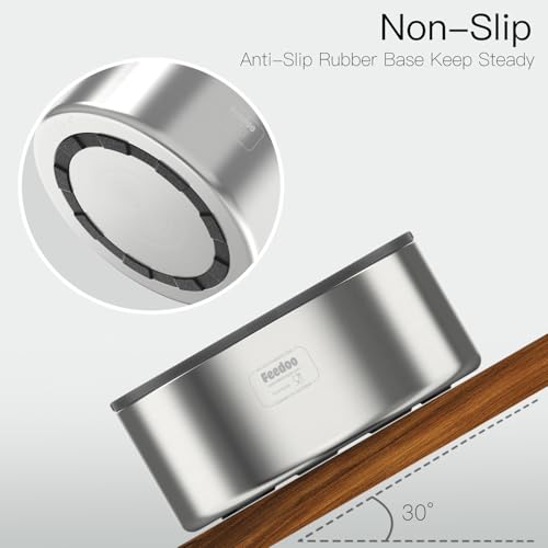 1Gallon Double Layer 304 Stainless Steel Dog Bowl - Insulated & Durable | Non-Slip Base | Easy to Clean | BPA-Free Safe Dog Water Bowl[128oz for Large Giant Breeds] - color: 3.8L