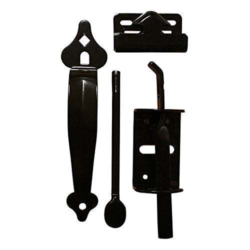 Nuvo Iron Black Galvanized Steel 6" Thumb Latch - Gate Hardware