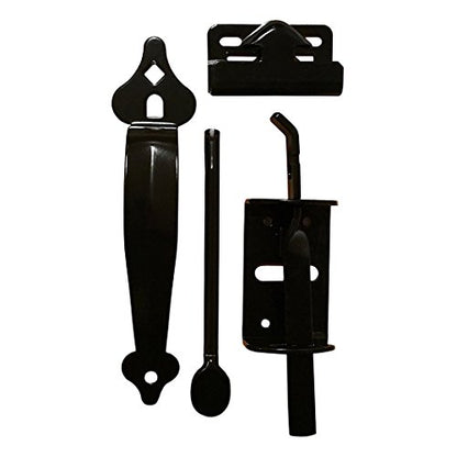 Nuvo Iron Black Galvanized Steel 6" Thumb Latch - Gate Hardware