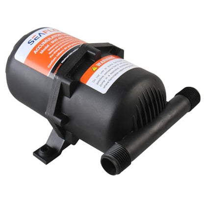 SEAFLO Accumulator Tank Water Pump Flow Control with Internal Bladder - 125 PSI, 23.5 oz (0.75 L) | Reduces Pump Cycling and Smooths Water Flow for Marine, RV, and Off-Grid Systems - style: Diaphragm