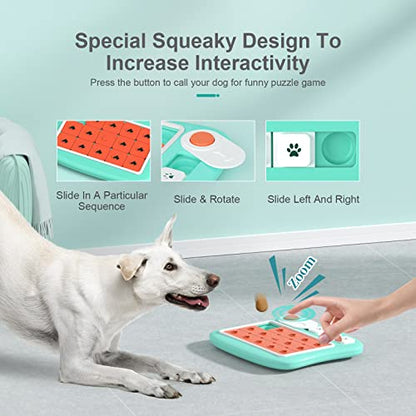 FOXMM Dog Puzzle Toys,Interactive Treat Puzzle Dog Toy for IQ Training & Mental Stimulating,Treat Puzzle Dispensing with Squeaky Design for Large Medium Small Smart Dogs - style: L-Level 3