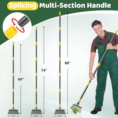 Garden Flat Shovel,74" Floor Weeding Scraper for Driveway Sidewalks, Floor Ice Snow Removal Tool for Outdoor Garden, Multifunctional Graden Shovel for Lawn Edging Weeding Chopping - size: 74"
