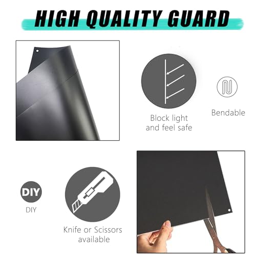 Oncpcare 6 Pack Pet Cage Liner Protection Block Light 10'' x 8.2'' Rabbit Cage Urine Guard Cage Edge Liner Guinea Pig Side Lining Habitat Siding Small Animal Cage Accessories (Black)