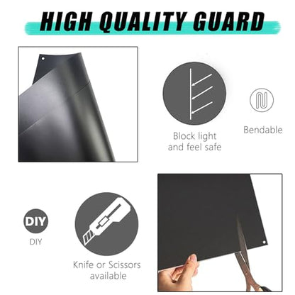 Oncpcare 6 Pack Pet Cage Liner Protection Block Light 10'' x 8.2'' Rabbit Cage Urine Guard Cage Edge Liner Guinea Pig Side Lining Habitat Siding Small Animal Cage Accessories (Black)