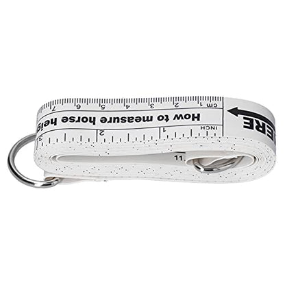 Horse Weight Tape 2.42m | Damp - Proof & Tear - Resilient for Farm | Portable Animal Measuring Tool for Horses/Livestock | Dual - Sided Scale in cm & Inch