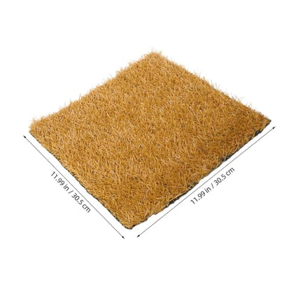 Toyvian 4pcs Chicken Nesting Pads Washable Artificial Grass Coop Bedding Liners for Hens Reusable Nest Box Mats for Eggs Nesting Mats for Chicken Coop