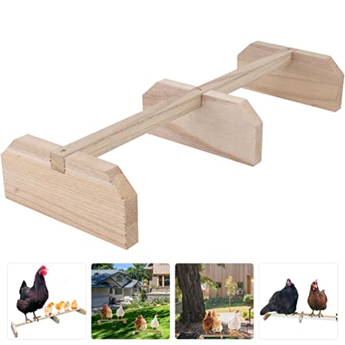 Yardwe Natural Chicken Roosting Perch Wooden Bird Stand Roosting Bars for Chickens Parrot Accessory