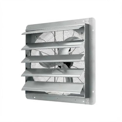 Wall Mounted Aluminum Shutter Exhaust Fan - 24 Inch, 3500 CFM, High Speed Automatic Ventilation, Waterproof, Low Noise for Garage, Attic, Workshop, Greenhouse, Enclosure, Industrial Applications