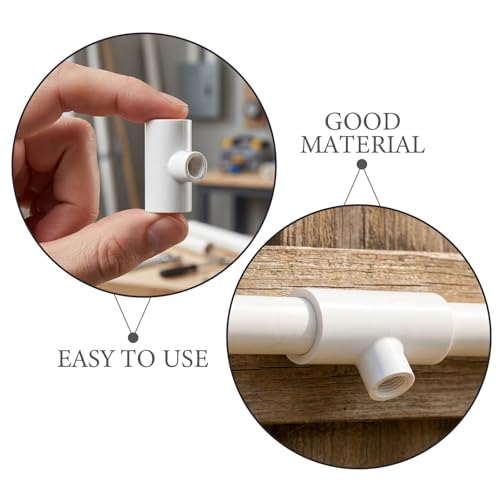 Automatic and Sanitary Design 35pcs Chicken Waterer Fittings White PVC Material with 1/2 Inch Threaded Tee Connections, Easy Installation for Poultry Farm for Ducks and Rabbits