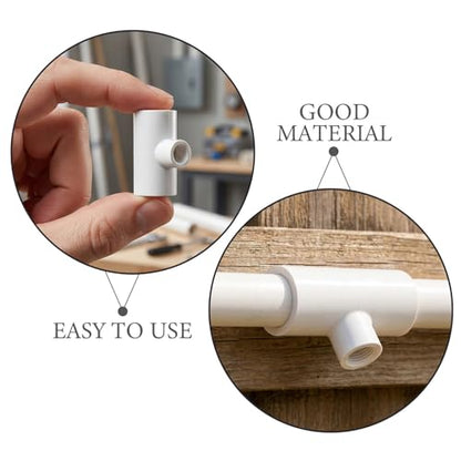 Automatic and Sanitary Design 35pcs Chicken Waterer Fittings White PVC Material with 1/2 Inch Threaded Tee Connections, Easy Installation for Poultry Farm for Ducks and Rabbits