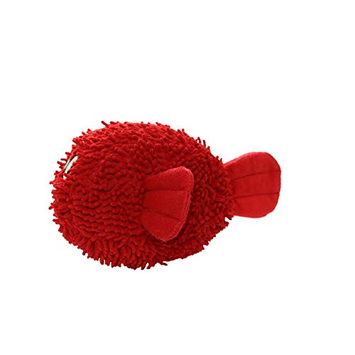 MIGHTY® 2 Pack Microfiber Medium Blowfish Dog Toys | Ultra Durable Plush Toy with Multiple Layers & Reinforced Seams , Washable and Floats , Mighty® Construction - color: 2PK Red Blowfish