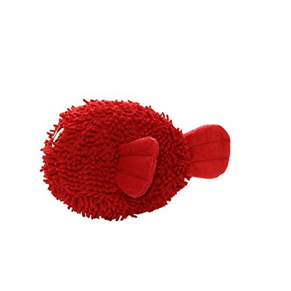 MIGHTY® 2 Pack Microfiber Medium Blowfish Dog Toys | Ultra Durable Plush Toy with Multiple Layers & Reinforced Seams , Washable and Floats , Mighty® Construction - color: 2PK Red Blowfish