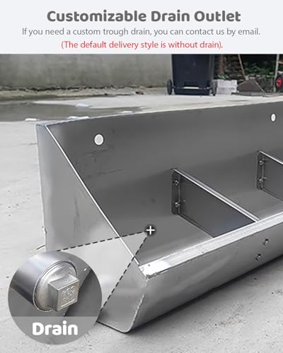 Metal Pig Feeder 5 8 10 Hole, Heavy Duty Hog Feeders Trough for Farm Livestock, No Waste Baby Pigs Feeding Pan, Cattle Pig Bowl Easy Installation(10 Card Slots) - size: 10 Card Slots