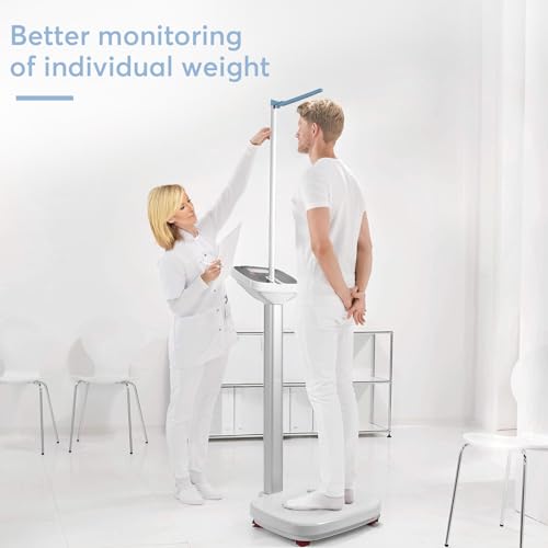 Digital Medical Scale,Professional Height and Weight Physicians Scale for Hospital, School, Beauty Salon.Measuring Range: 0.44 lbs - 440 lbs,2.3 ft - 5.8 ft. - size: 440lbs