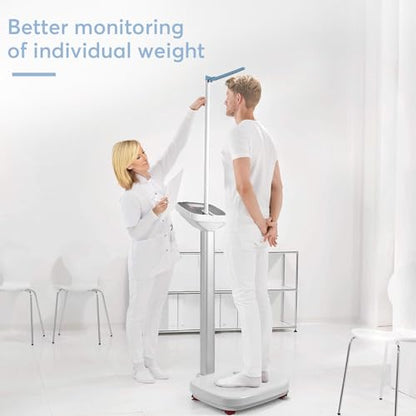 Digital Medical Scale,Professional Height and Weight Physicians Scale for Hospital, School, Beauty Salon.Measuring Range: 0.44 lbs - 440 lbs,2.3 ft - 5.8 ft. - size: 440lbs