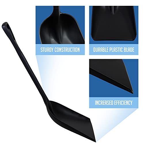 Remco Hygienic Square Point Shovel, Polypropylene Blade, 28 in L, Black Polypropylene Handle 69829-1 Each - color: Black, size: 14 inch Blade