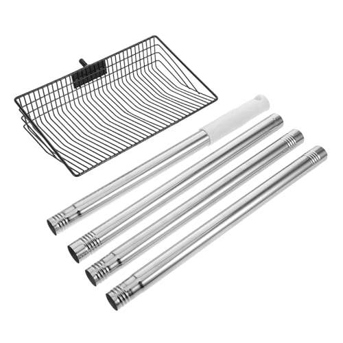 GLEAVI Farm Waste Scooper with Long Handle for Livestock and Pet Housing, Iron and Pp Material, Effortless Operation and Labor-Saving, Durable Soil Sifting Pan for Poultry and Pet Waste
