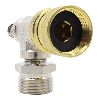 Brass Faucet Adapter – Bleeder T, Garden Hose Threads, Water Flow Tee for Blend Centers, Mop Buckets & Spray Bottles, Portable Water Supply