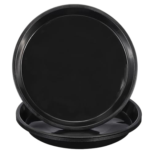 PATIKIL 5 Pack Large Plastic Plant Saucer, 22 Inch Plant Tray for Pots Round Plant Dish Plant Drip Trays Water Tray for Indoors Outdoors Garden, Black - size: 22 Inch