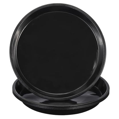 PATIKIL 5 Pack Large Plastic Plant Saucer, 22 Inch Plant Tray for Pots Round Plant Dish Plant Drip Trays Water Tray for Indoors Outdoors Garden, Black - size: 22 Inch
