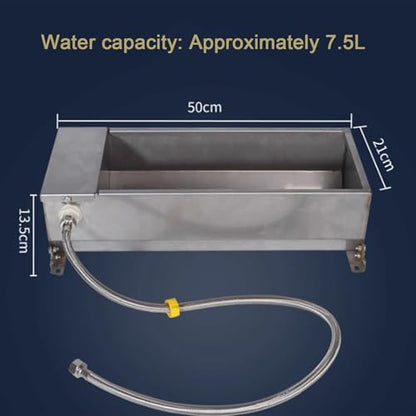 Stainless Steel Cattle Drinking Bowl, Heavy Duty 2 Gallon Livestock Water Trough, Portable Farm Animal Feeding Rack For Chicken Cattle
