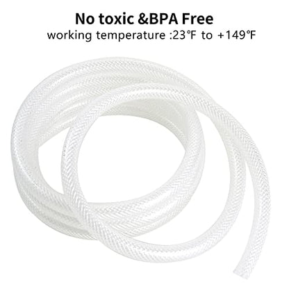5/8’’ ID × 7/8’’ OD - 100 ft Clear Braided Hose Plastic Vinyl Tubing,High Pressure Flexible Reinforced PVC Tube for Transfer Water Air Oil, BPA Free & Non-Toxic - size: 5/8'' I.D., style: 100 FT