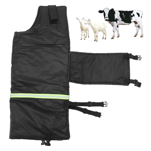 Calf Blanket Double Side Waterproof Foal Blanket with Reflective Strip Warm Goat Coat for Winter Outdoor Protection Soft Insulated Livestock Jacket for Farm Use