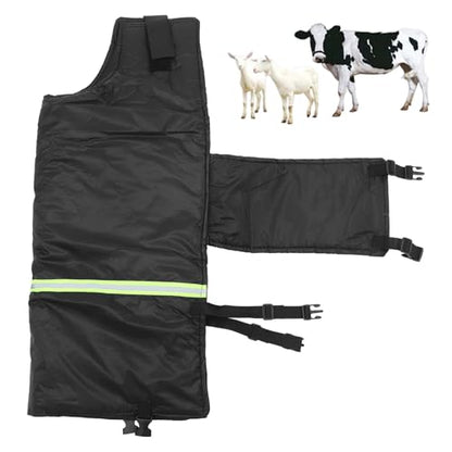 Calf Blanket Double Side Waterproof Foal Blanket with Reflective Strip Warm Goat Coat for Winter Outdoor Protection Soft Insulated Livestock Jacket for Farm Use
