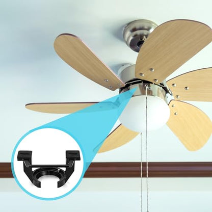 PEUTIER 2pcs Ceiling Fan Bracket, Black Cathedral Canopy Bracket Ceiling Fan Bracket Mount Kit Ceiling Fan Parts for Light Fixtures &Cathedral Ceiling Fans