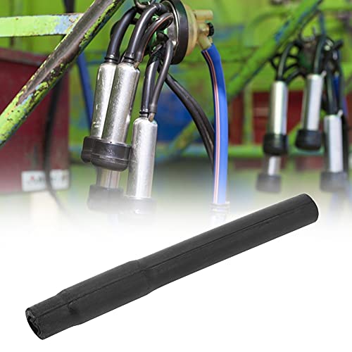 Food Grade Rubber Milking Short Tube Pipe Set 4 Pcs Flexible Milk Hose Replacement Parts Compatible with Machines for Cows Goats Sheep - color: Black short milk tubes (4 in a pack)