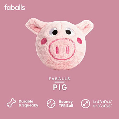 fabdog Pig faball Squeaky Dog Toy (Large) - color: Pig, size: Large