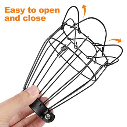 Abaodam Reptile Heat Lamp Cage Guard, Metal Wire Bulb Cover and Anti-Scald Lampshade for Snake, Lizard and Brooder Heater