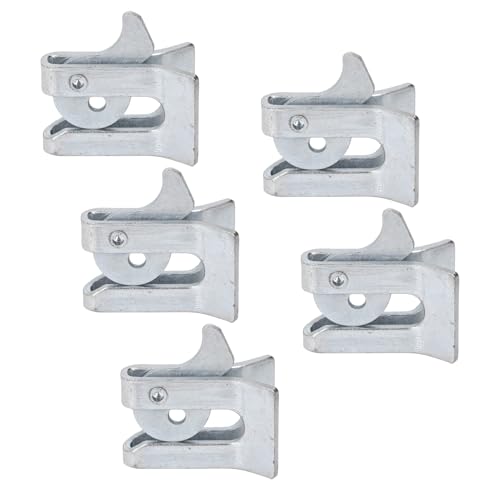 5 Sets Pig Fence Gate Latch,Heavy Duty Galvanized Steel Plate Farm Gate Door Buckle Secure Locking Mechanism for Farrowing Bed Pig Enclosure (Wall Thickness 3.5mm)