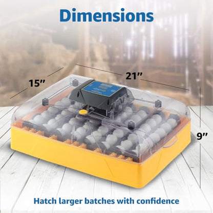 Brinsea Ovation 56 EX 56-Egg Incubator with Automatic Humidity Control - Incubators for Hatching Eggs with Digital Alarms - Programmable Turning for Chicken and Duck - style: Not Connected