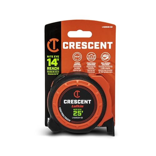 Crescent Lufkin 1-3/16" x 25' CONTROLTOUCH NITE EYE™ Tape Measure | L1025CB-02