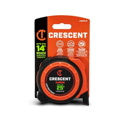 Crescent Lufkin 1-3/16" x 25' CONTROLTOUCH NITE EYE™ Tape Measure | L1025CB-02